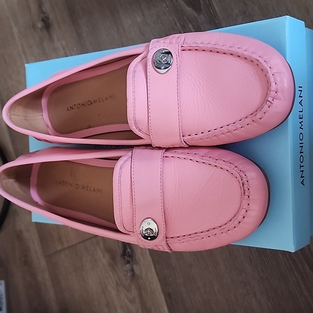 Antonio melani leather slip ons